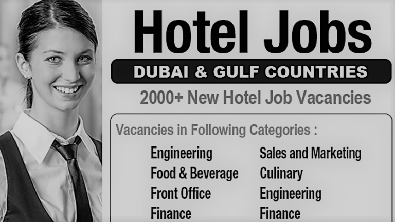 Hotel Jobs In Dubai - Various Job Openings.